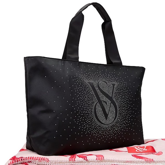 Victoria's Secret VS Black Rhinestone Tote Bag - Picture 5 of 6